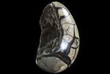 Bargain, Septarian Dragon Egg Geode - Black Crystals #95936-2